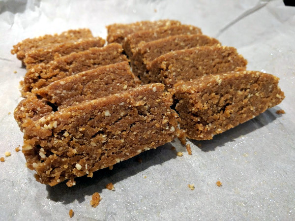 Slice chilled mixture into individual bars