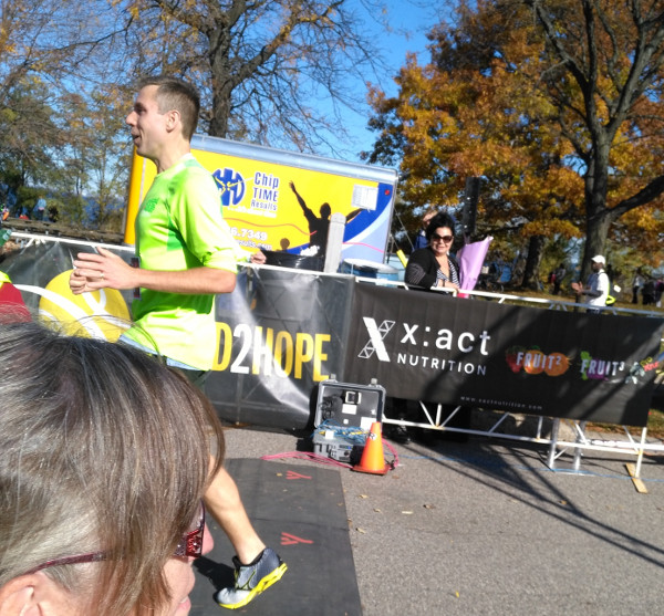 Me crossing the finish line (Image Credit: Sheri Selway)