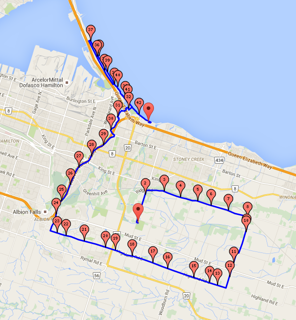 Road2Hope Marathon route